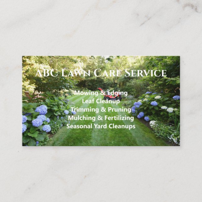 Lawnpro Premium Service Visitenkarte (Vorderseite)