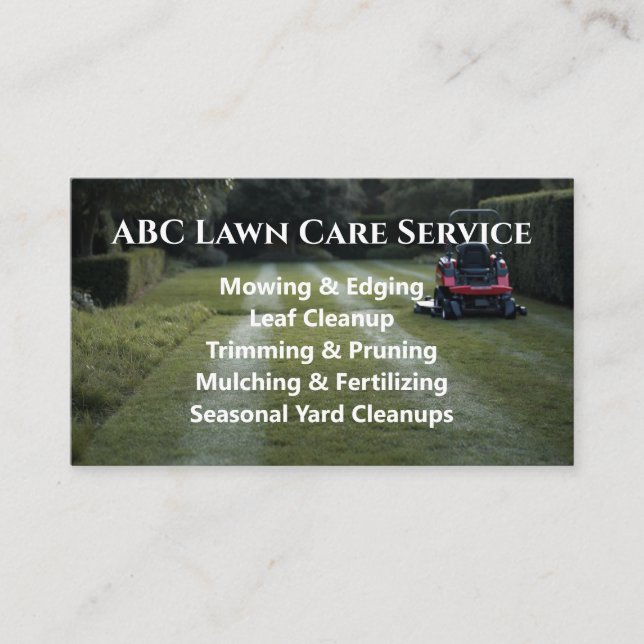 Lawnpro Premium Service Visitenkarte (Vorderseite)