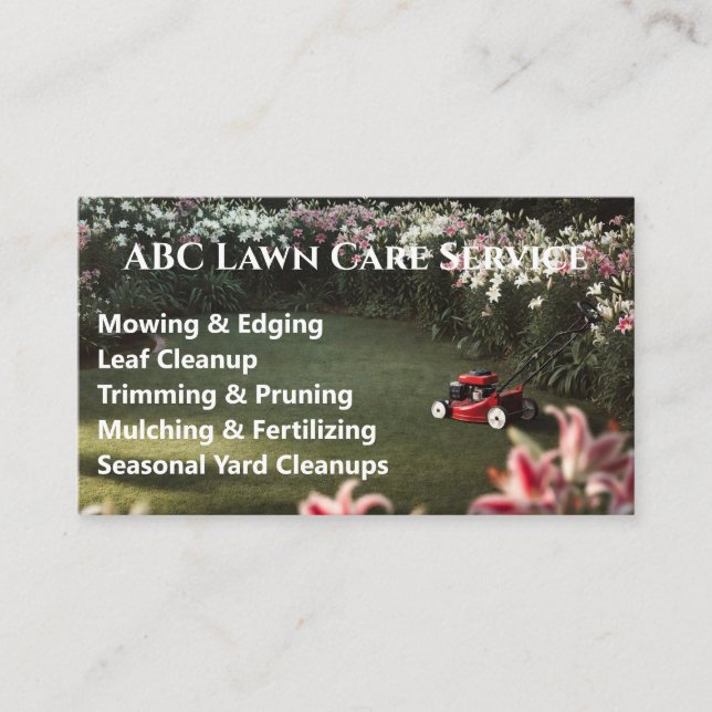Lawnpro Premium Service Visitenkarte (Vorderseite)