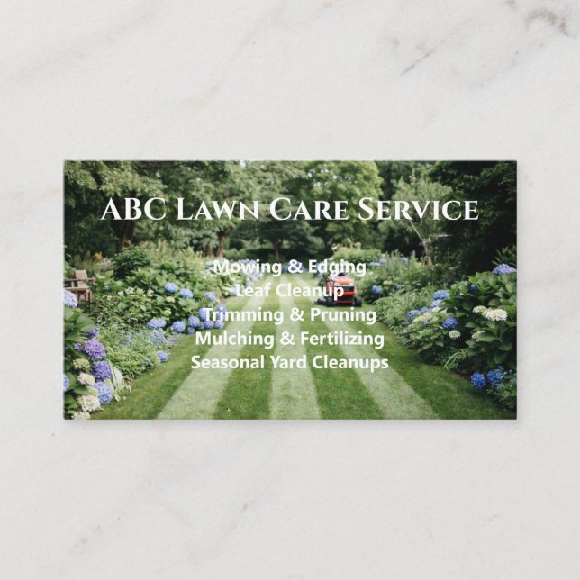 Lawnpro Premium Service Visitenkarte (Vorderseite)