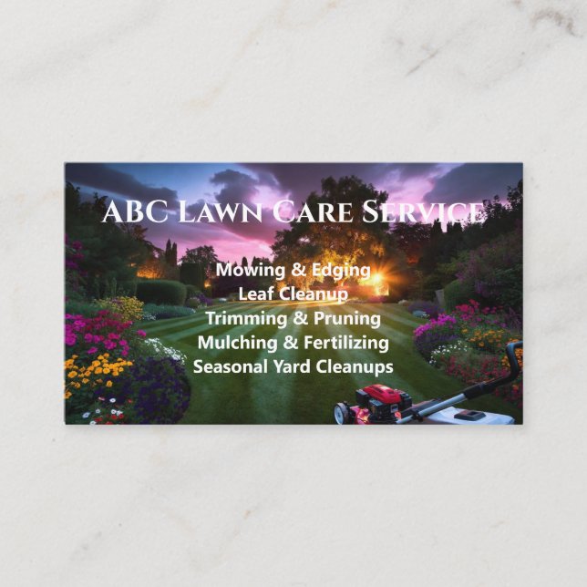 Lawnpro Premium-Service Visitenkarte (Vorderseite)