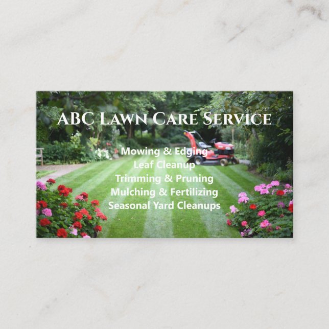 Lawnpro Premium-Service Visitenkarte (Vorderseite)