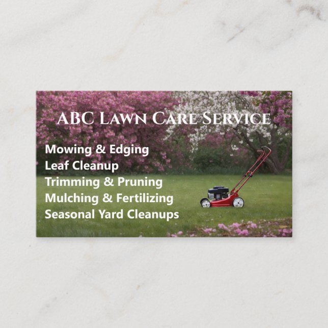 Lawnpro Premium Service Visitenkarte (Vorderseite)