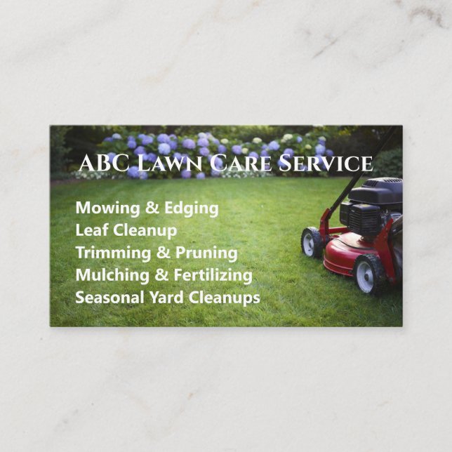 Lawnpro Premium-Service Visitenkarte (Vorderseite)