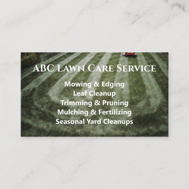 Lawnpro Premium Service Visitenkarte (Vorderseite)