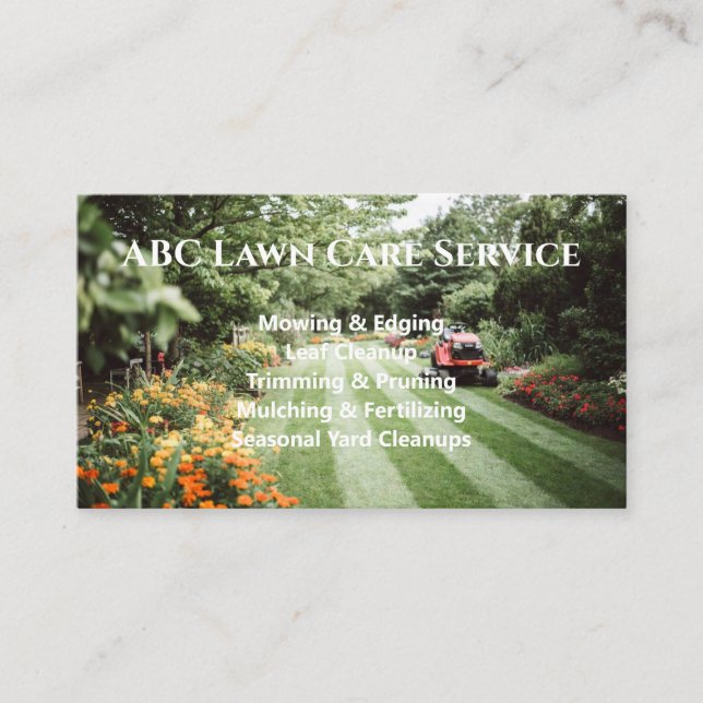 Lawnpro Premium-Service Visitenkarte (Vorderseite)