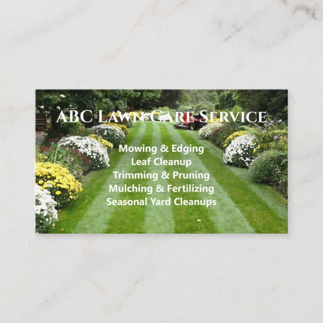 Lawnpro Premium Service Visitenkarte (Vorderseite)