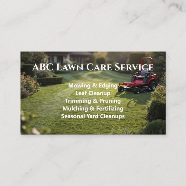 Lawnpro Premium Service Visitenkarte (Vorderseite)