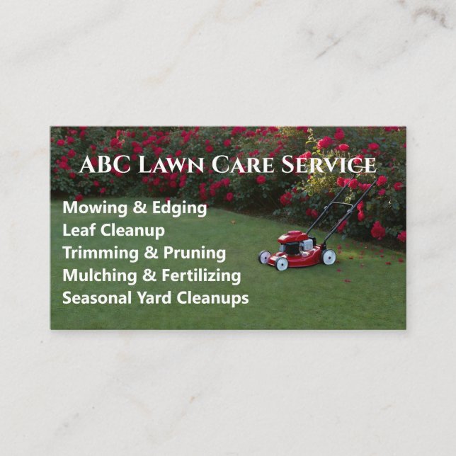 Lawnpro Premium Service Visitenkarte (Vorderseite)