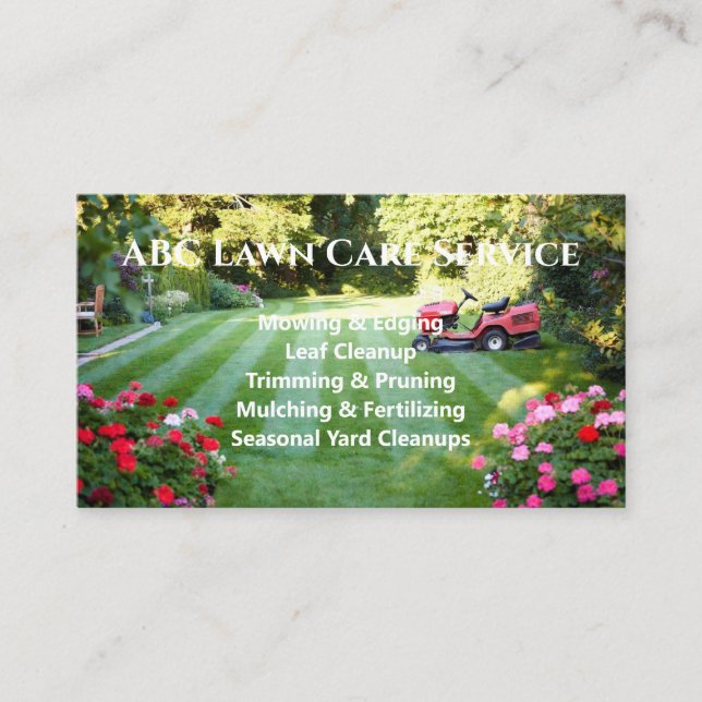 Lawnpro Premium Service Visitenkarte (Vorderseite)