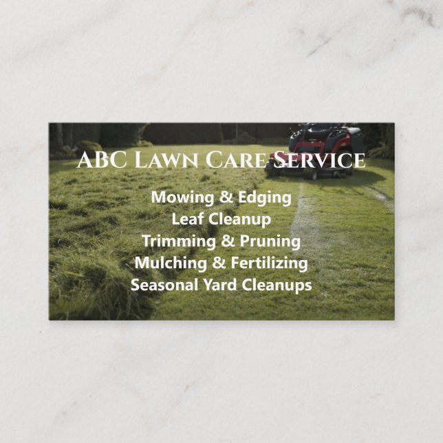 Lawnpro Premium Service Visitenkarte (Vorderseite)