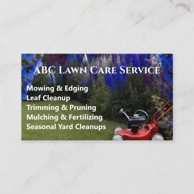 Lawnpro Premium Service Visitenkarte (Vorderseite)