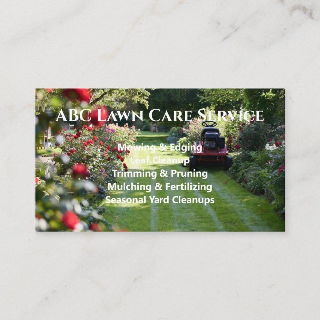 Lawnpro Premium Service Visitenkarte (Vorderseite)