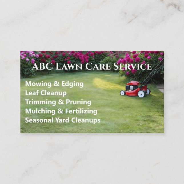 Lawnpro Premium Service Visitenkarte (Vorderseite)