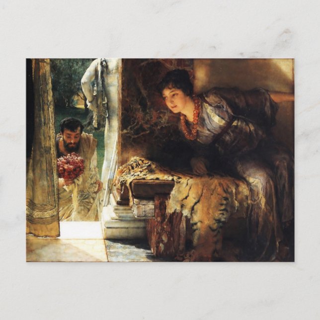 Lawrence Alma-Tadema 1883 Begrüßungsschritte Postkarte (Vorderseite)
