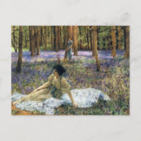 Lawrence Alma Tadema Bluebells Postcard