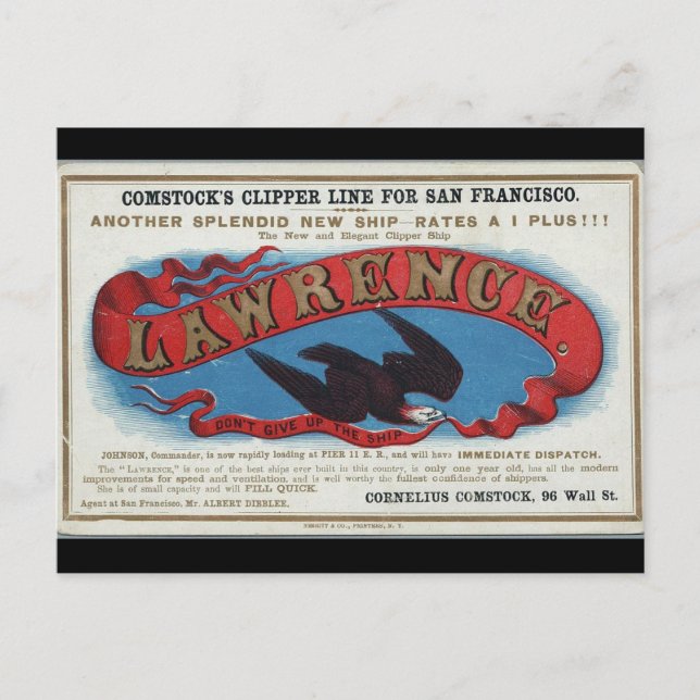 Lawrence Clipper 1900 Postkarte (Vorderseite)