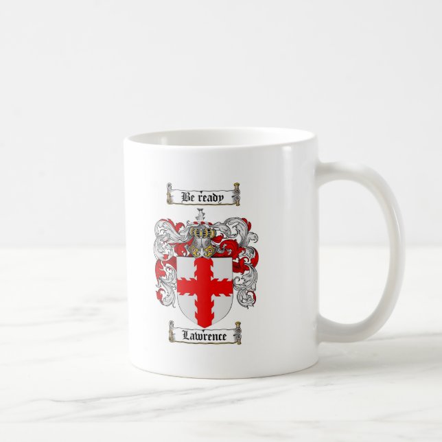 LAWRENCE-FAMILIENWAPPEN - LAWRENCE-WAPPEN KAFFEETASSE (Rechts)