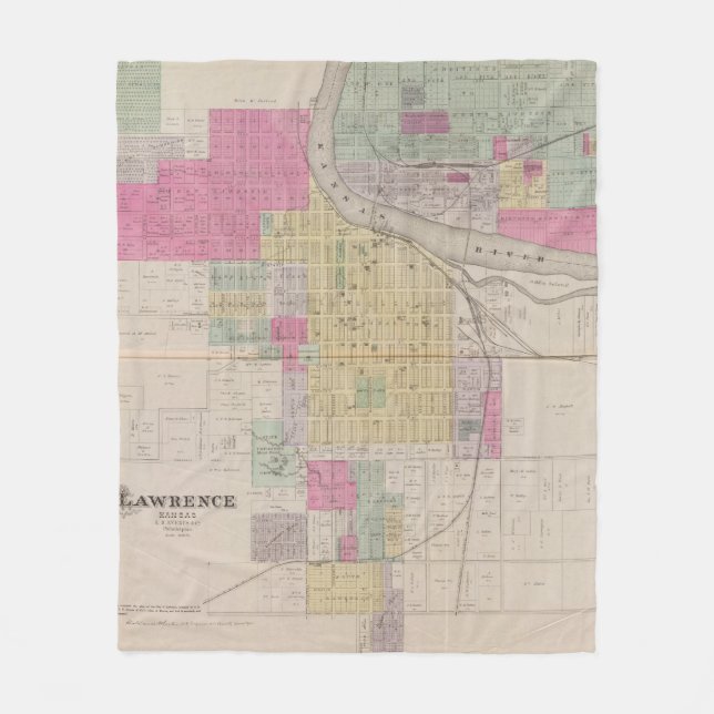 Lawrence, Kansas Fleecedecke (Vorderseite)