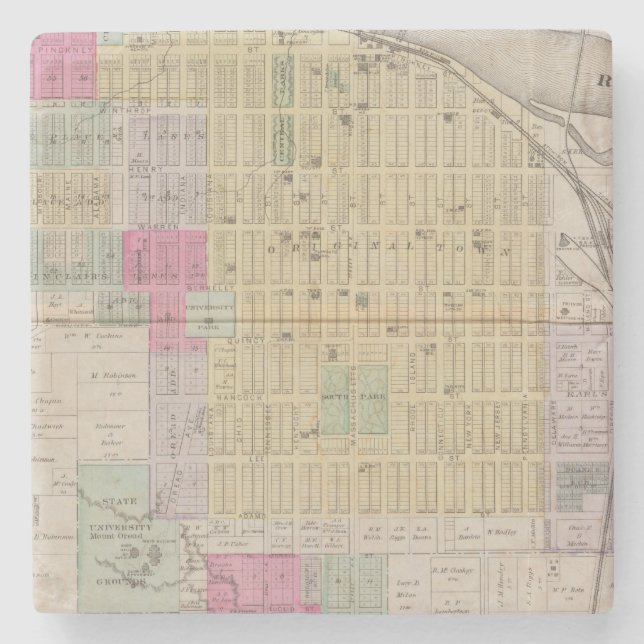 Lawrence, Kansas Steinuntersetzer (Vorderseite)