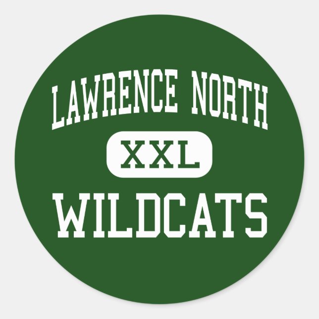 Lawrence North - Wildkatzen - Hoch - Indianapolis Runder Aufkleber (Vorderseite)