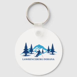 Lawrenceburg Indiana Skigebiet Skifahren Skifahrer Schlüsselanhänger