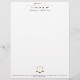 Lawyer Attorney At Law Classy White Briefbogen