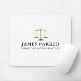 Lawyer Attorney At Law Classy White Mousepad