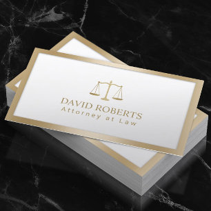 Lawyer Attorney Scale of Justice Modern Gold Foil Visitenkarte