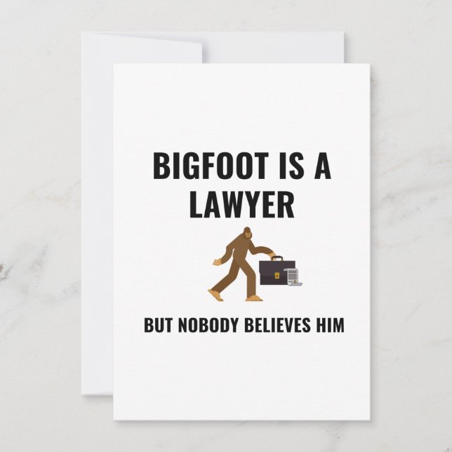 LAWYER BIGFOOT FEIERTAGSKARTE (Vorderseite)