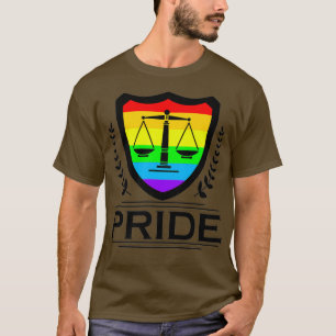 Lawyer Gay Pride Law School Paralegal Scales T-Shirt