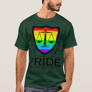 Lawyer Gay Pride Law School Paralegal Scales T-Shirt
