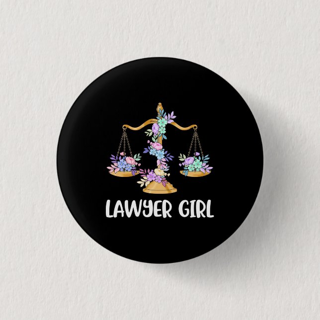 Lawyer Girl Button (Vorderseite)