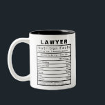 Lawyer Nutrition Facts Statistics Funny Zweifarbige Tasse<br><div class="desc">Dies ist das ideale Geschenk,  das Sie jeden Tag im Büro oder bei der Zuhause benutzen können. Print wird auf beiden Seiten angezeigt. Details und Prozentwerte können nach Ihren persönlichen Vorlieben geändert werden.</div>