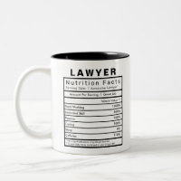 Lawyer Nutrition Facts Statistics Funny