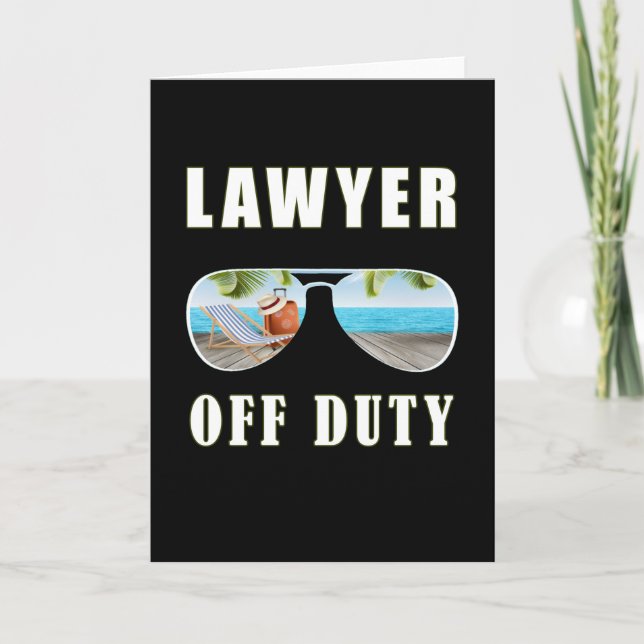 Lawyer off duty sunglasses palm beach vacation karte (Vorderseite)