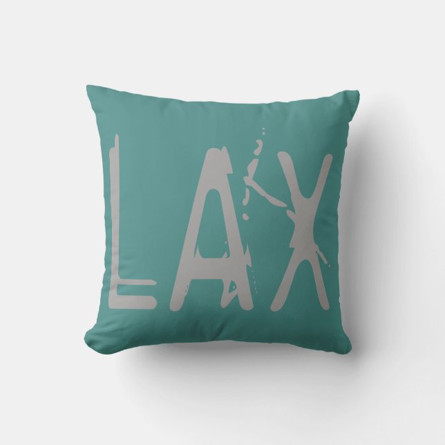 LAX Airport Grunge Typografie Kissen (Vorderseite)
