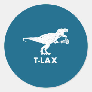 Lax Dinosaur Dino Lax Spieler Runder Aufkleber