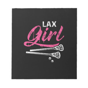 Lax Girl Lacrosse Stick Lacrosse Player Notizblock