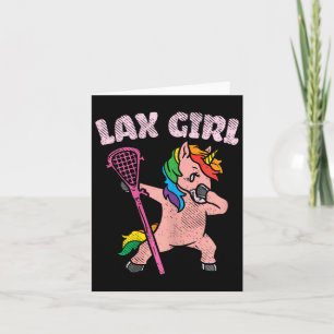 Lax Girl Unicorn Süße Tier Lacrosse Player Team Karte