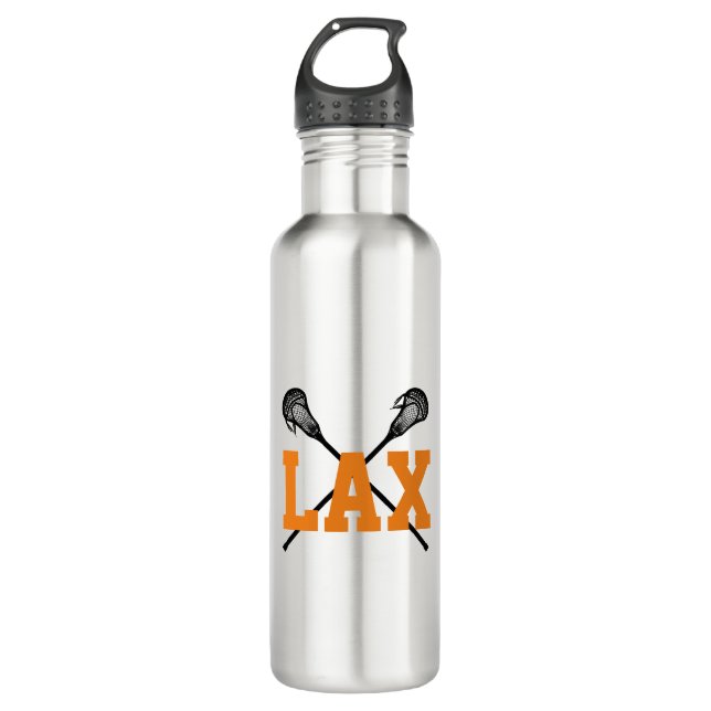 LAX Lacrosse Sticks Sportteam Farben Edelstahlflasche (Vorderseite)