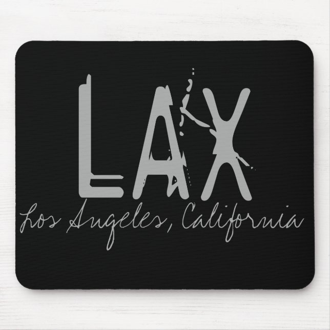 LAX Los Angeles Flughafen Typografie Mousepad (Vorne)