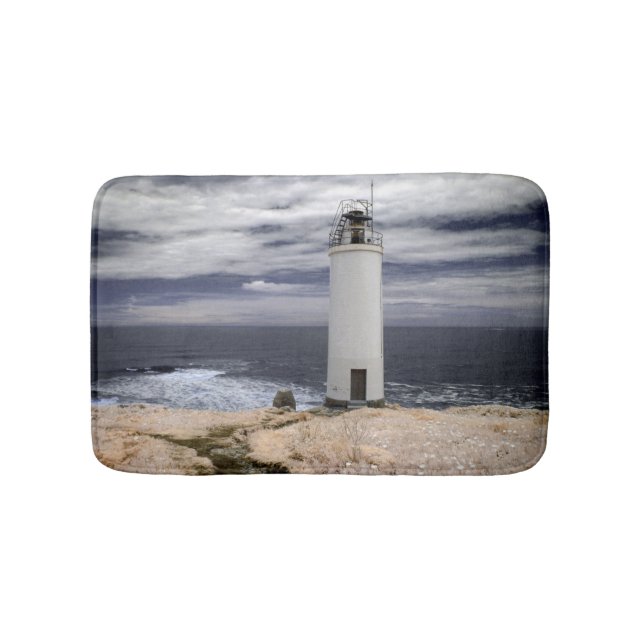 Laxe-Leuchtturm | Galizien, Spanien Badematte (Vorderseite)