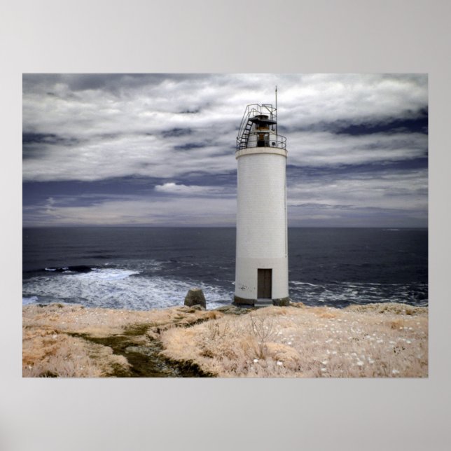 Laxe Lighthouse | Galicien, Spanien Poster (Vorne)