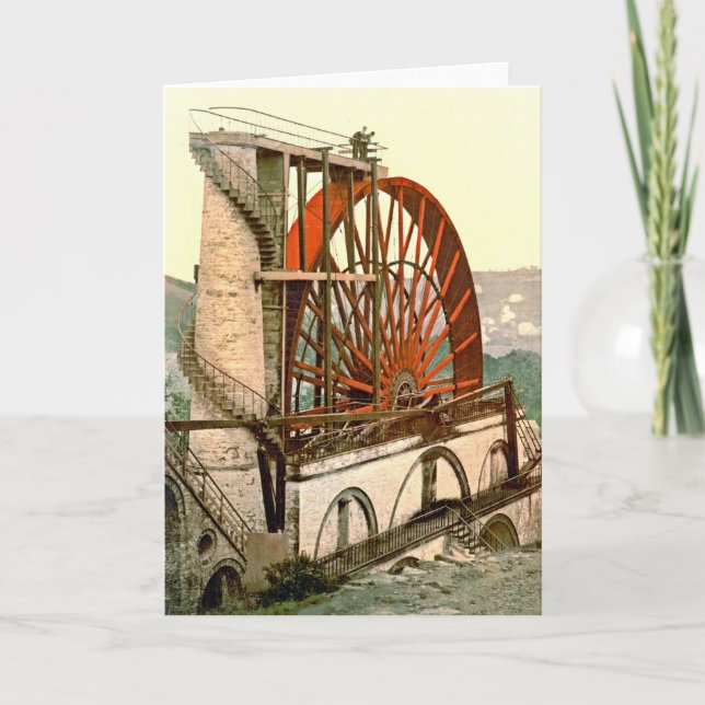 Laxey Wheel 1890 Karte (Vorderseite)