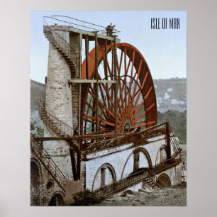 Laxey Wheel auf der Insel Man Poster