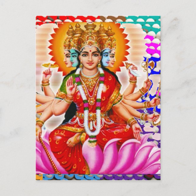 LAXMI - Göttin des Wohlstands Postkarte (Vorderseite)