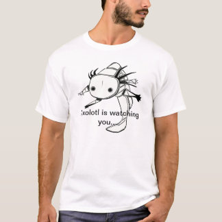 L'Axolotl vous observe… le T-shirt (leucistic)