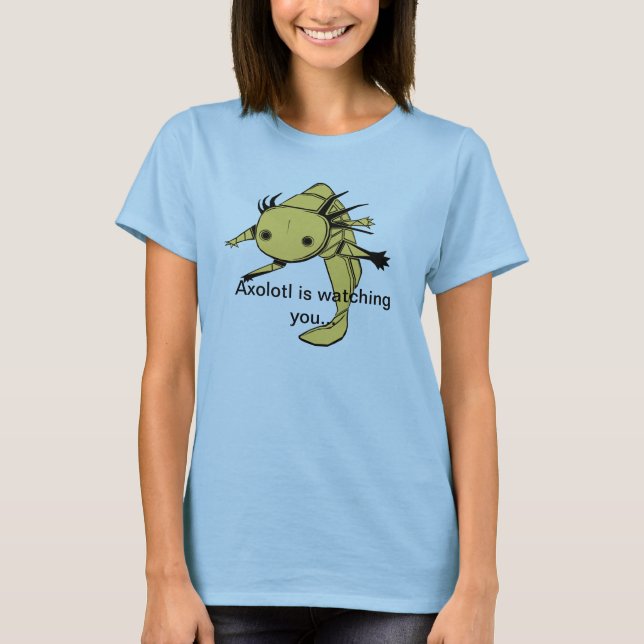 L'Axolotl vous observe… T-shirt (l'albinos d'or) (Devant)