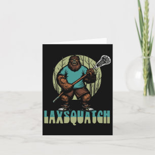 Laxsquatch! Bigfoot Lacrosse Player Funny Sasquatc Karte